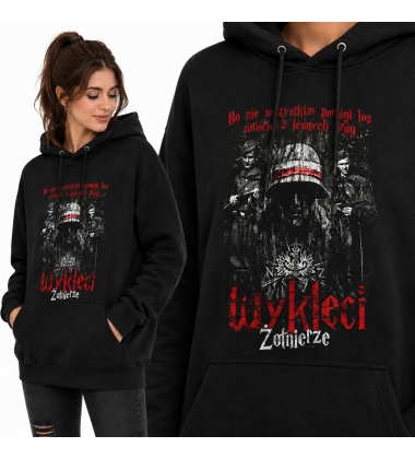 Damska bluza z kapturem WYKLĘCI ŻOŁNIERZE